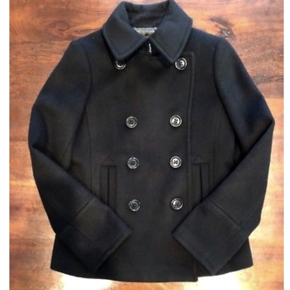 J. Crew Jackets & Blazers - J. Crew Black Wool Nello Gori Peacoat